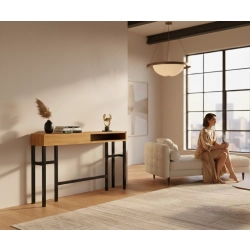 KONSOLA Z SZUFLADĄ DREWNO LITE DĄB OLCHA SKD-302